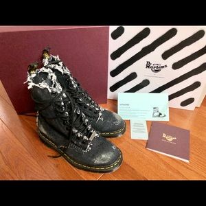 dr martens off white black